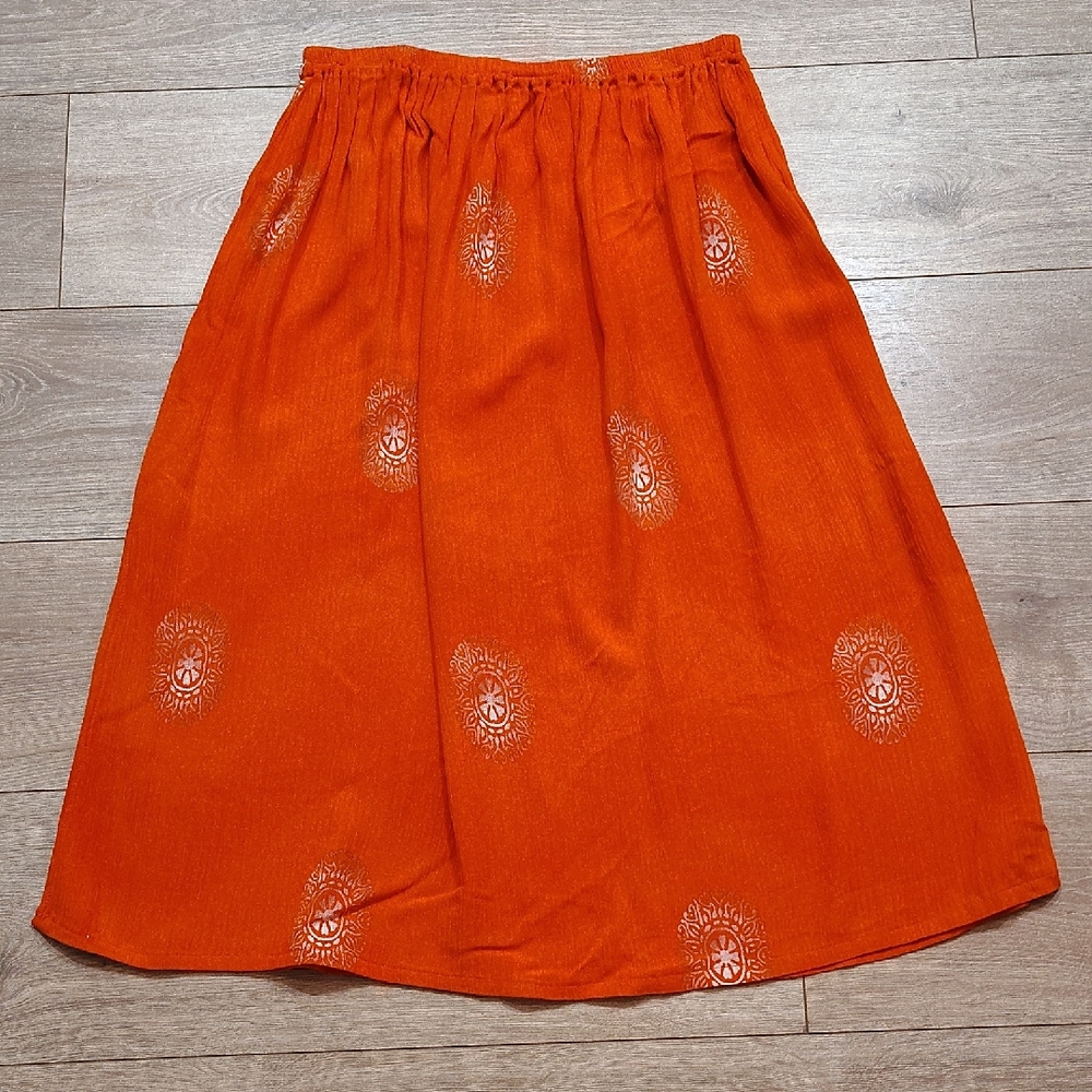 Orange Women's Skirt,  Ladies Size Medium,  A Line Skirt,  Summer Ladies Skirts